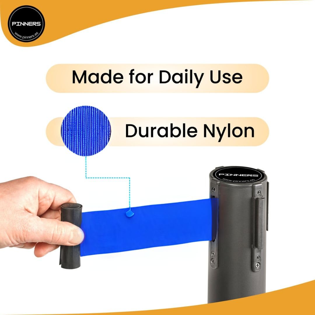 Poste Separador Cinta Extensible 3 metros (2uds) Azul - Imagen 4